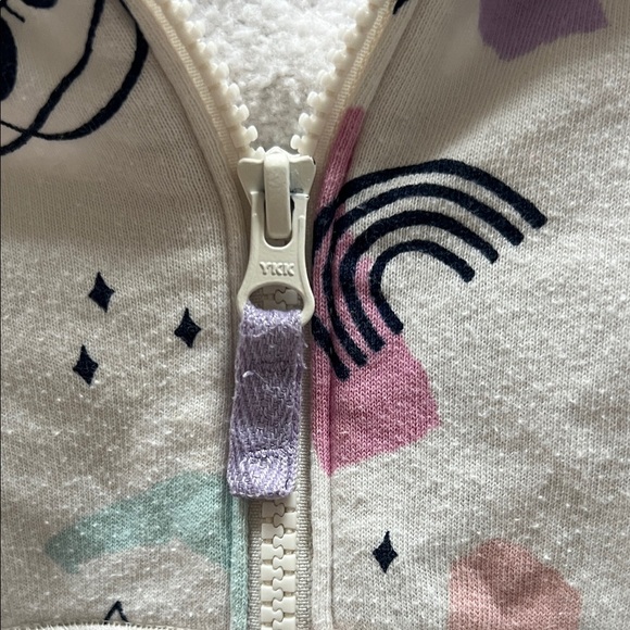 Cat & Jack White Hoodie with Colorful Graphics - Picture 4 of 7